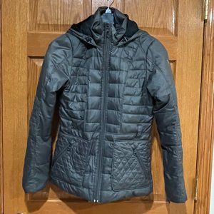 THE NORTH FACE Women's XS Gray Coat Parka Jacket 600 Pro Goose Down Hood Puffer